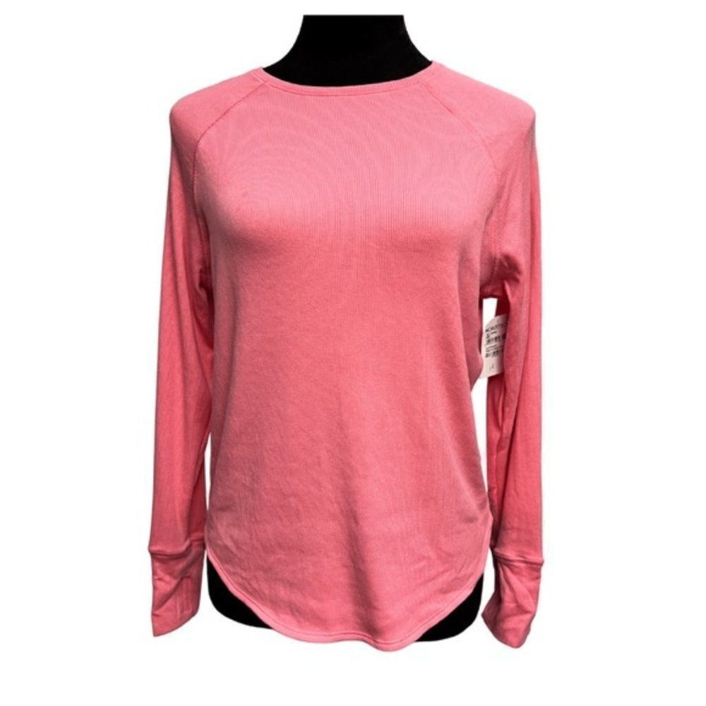 💎 Zella Kids Long Sleeve Ribbed Top Pink